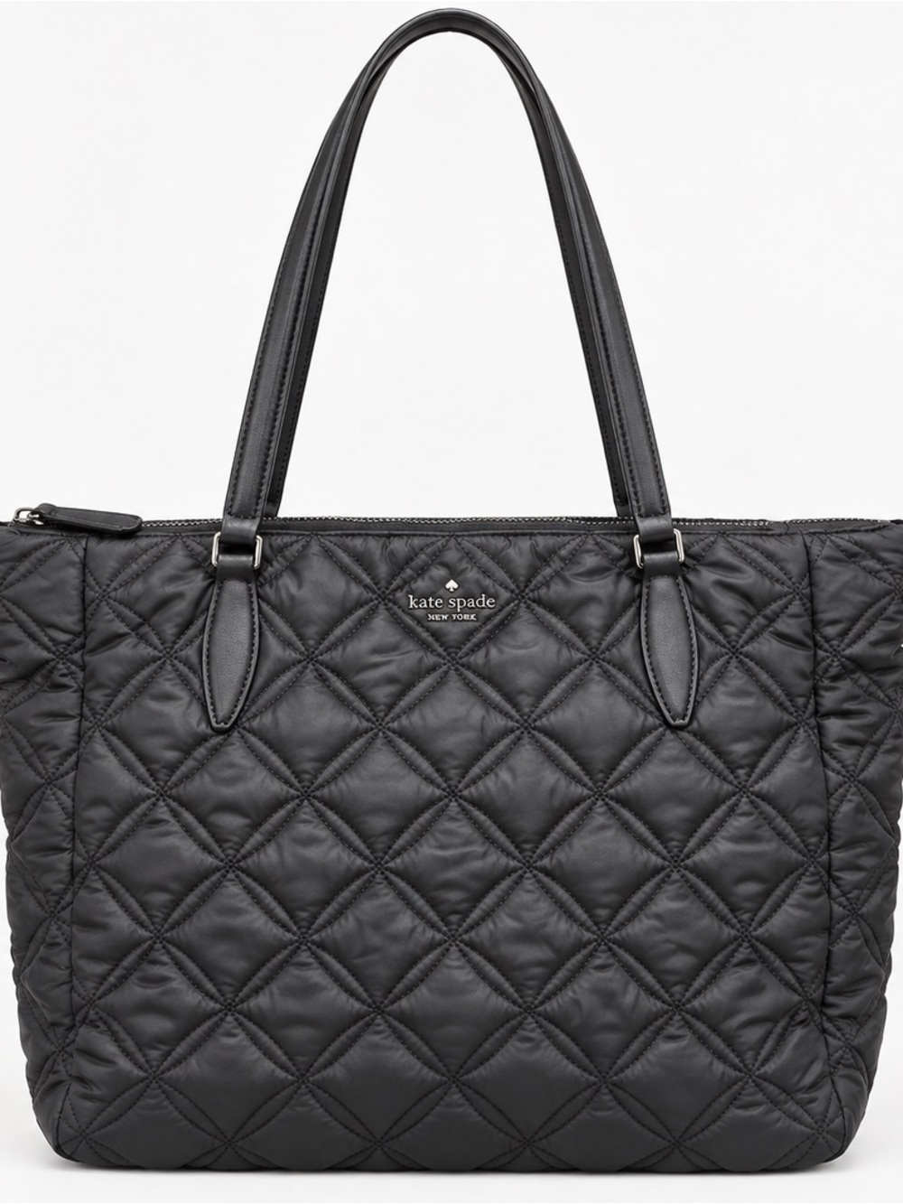 kate spade Black Quilted Tote with Double Handles
